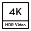 Ilustração representando suporte para vídeos em 4K HDR