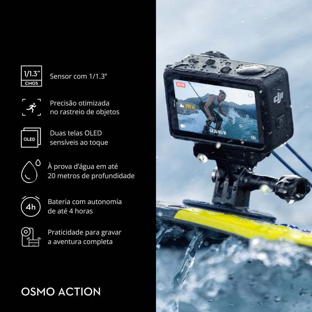 Câmera de Ação DJI Osmo Action 5 Pro Adventure ComboBR DJ213 - DJI